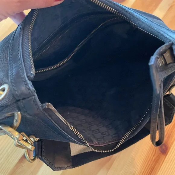 Gucci Half Moon Vintage Black Canvas Shoulder Bag GUC - Picture 11 of 11